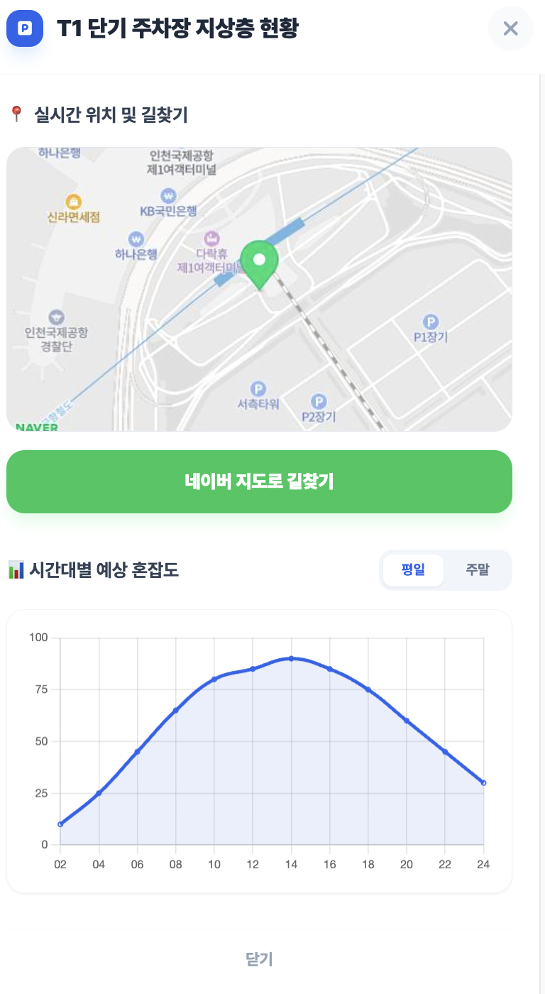AirParking 서비스 예시 화면